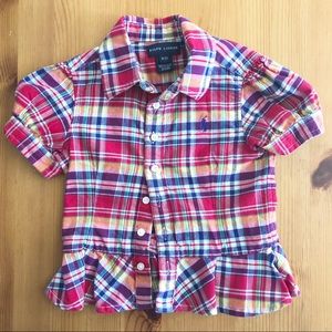 Ralph Lauren Toddler Girls Button Down